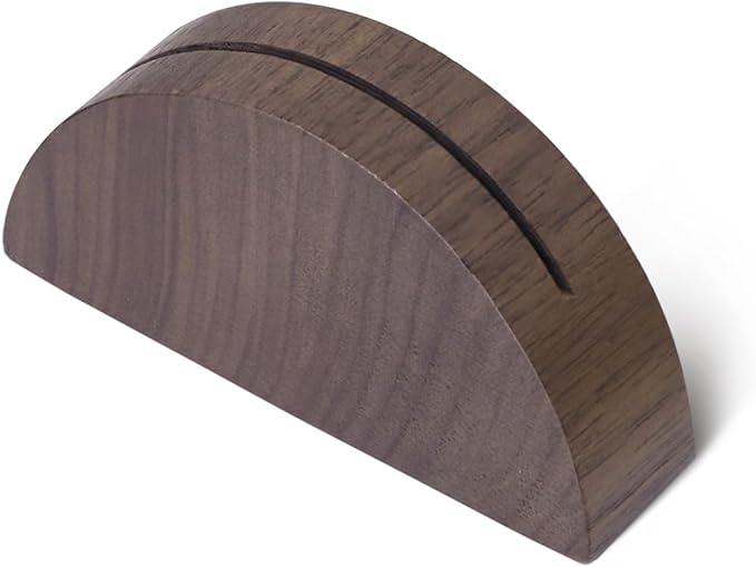 UNIQOOO 10 Set 2" Arch Walnut Wood Stand - Image 9