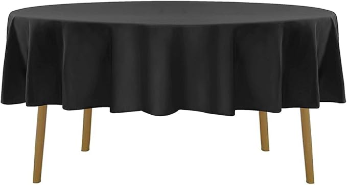 60 inch Round Tablecloth Washable Polyester Table Cloth Decorative Table Cover - Image 2