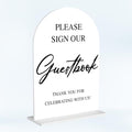 Wedding Guest Book Sign Please Sign Our Guestbook Sign Acrylic Arch Wedding by Unknown
