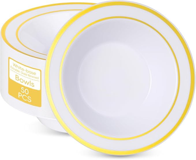 50 Pack Disposable Soup Bowls by Realluck