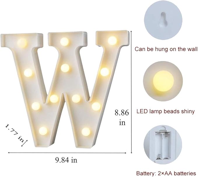 MUMUXI Marquee Light Up Letters | Large Light Up Numbers | Battery Powered and - Image 2