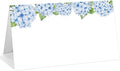 25 Pack Blue Floral Place Cards, Editable Name Cards by WwongxianB