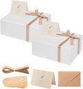 LIFELUM White Gift Boxes 2 Pack 13.85 x 8.35 x 4.45 Large Gift Boxes by LIFELUM