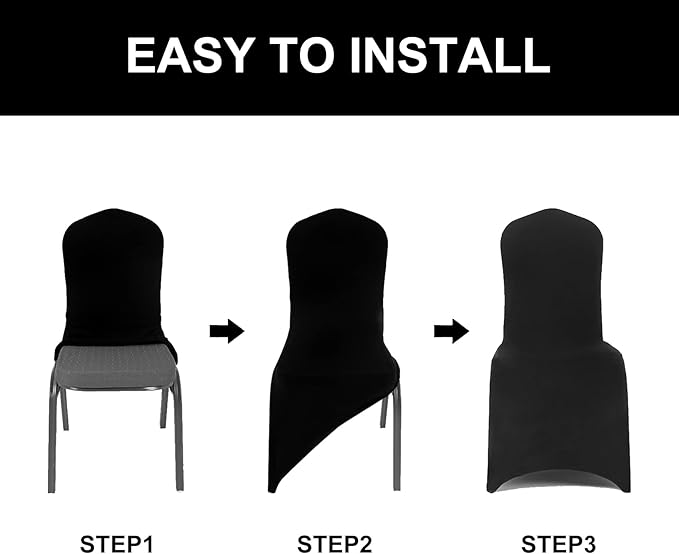 Spandex Chair Covers, Removable Washable Protector Stretch Covers - Image 3