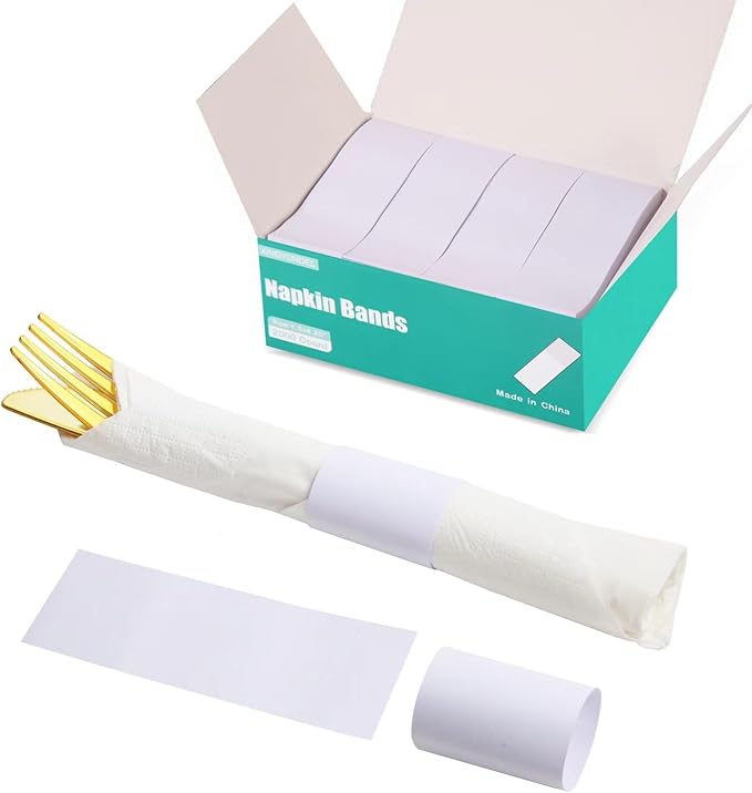 Paper Napkin Bands, Napkin Rings Self Adhesive by Unknown