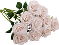 Artificial Rose 10pcs Open Flower Bouquet Faux Rose Stems by IUKnot