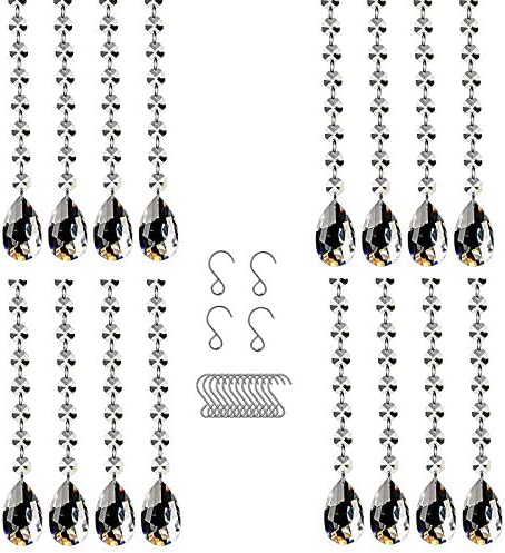 16 Pack 20" Hanging Crystals for Chandeliers Clear Teardrop Crystal Chandelier - Image 2
