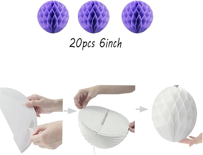 20pcs Honeycomb Flower Balls - Image 2