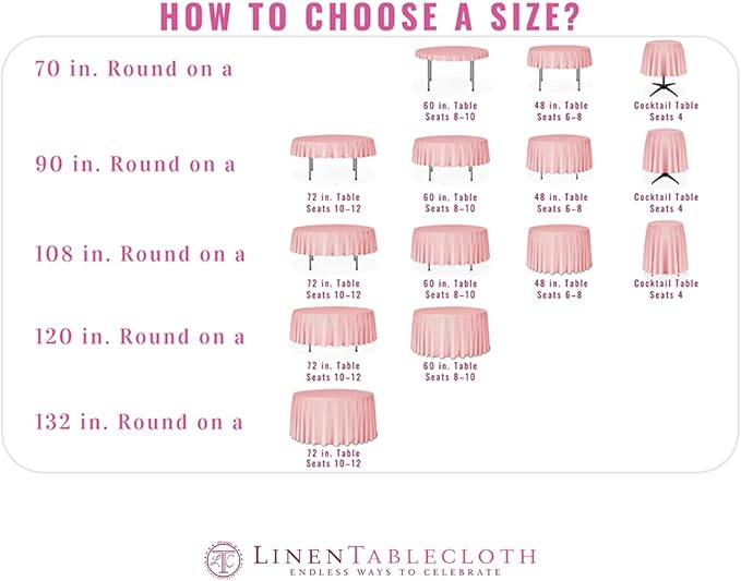 LinenTablecloth Round Polyester Tablecloth - Image 7
