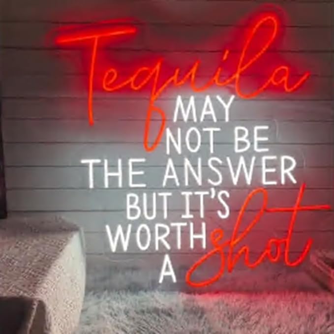 They Don't Love Me Tequila Does Neon Sign, Custom Bar Neon Light Home Bar - Image 4