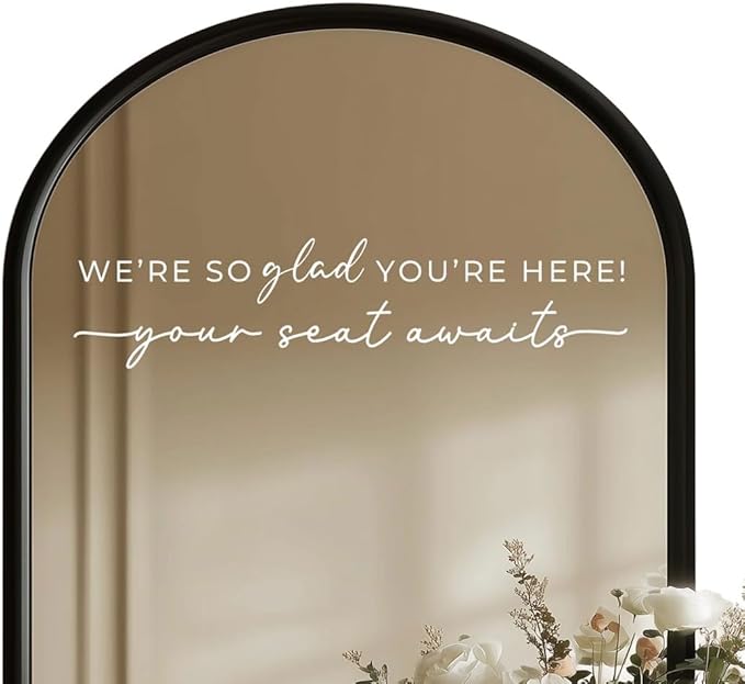 Wedding Sign Decal, Seating Chart Decal, Welcome Vinyl Wedding Mirror Decor by ZEARPT