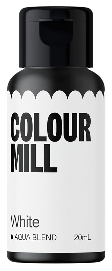 Colour Mill Aqua Blend Water-Based Food Coloring, 20 Milliliters White by ColourMill