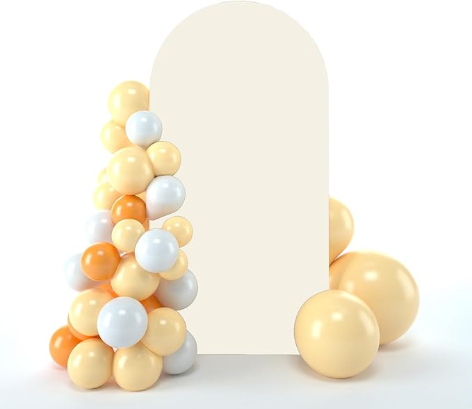 bricia Wedding Arch Backdrop Stand Cover, 7.2FT Double Sided Stretchy Arch by bricia
