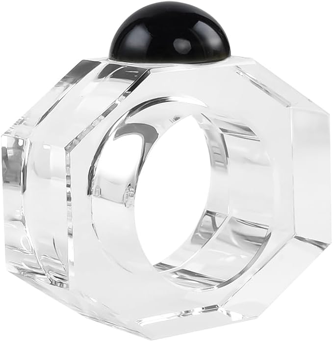 Crystal Napkin Rings Holder Silver Diamond Napkin Rings Pack of 6 Pieces - Image 7