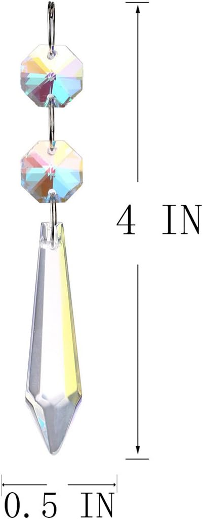 H&D HYALINE & DORA 20pcs 55mm Suncatcher Aurora Chandelier Icicle Crystal - Image 6