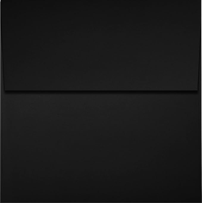 LUXPaper Square Invitation Envelopes | Peel & Press | 4" x 4" | Midnight Black - Image 2