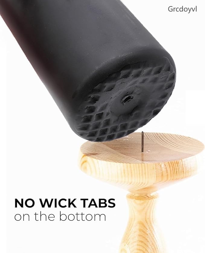 Set of 20 | 2-Inch Wide x 4-Inch Tall Black Pillar Candles - Image 3