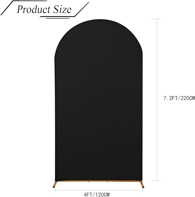 bricia Wedding Arch Backdrop Stand Cover, 7.2FT Double Sided Stretchy Arch - Image 2