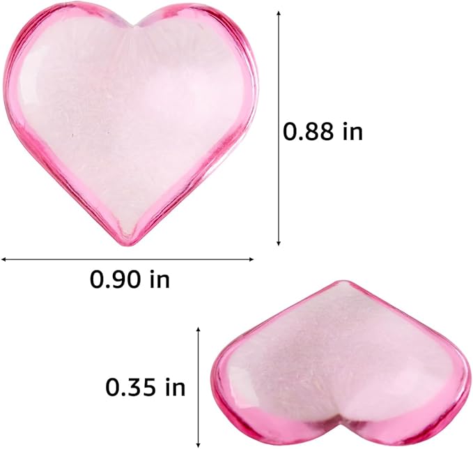 Homtable 150 Pieces Pink Red Acrylic Heart Table Scatter Vase Fillers, 5 Colors - Image 2