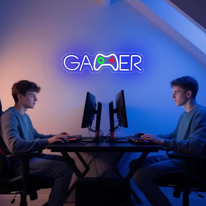 Gamer Neon Sign, Gamepad Shaped Dimmable LED Light Signs - Image 7