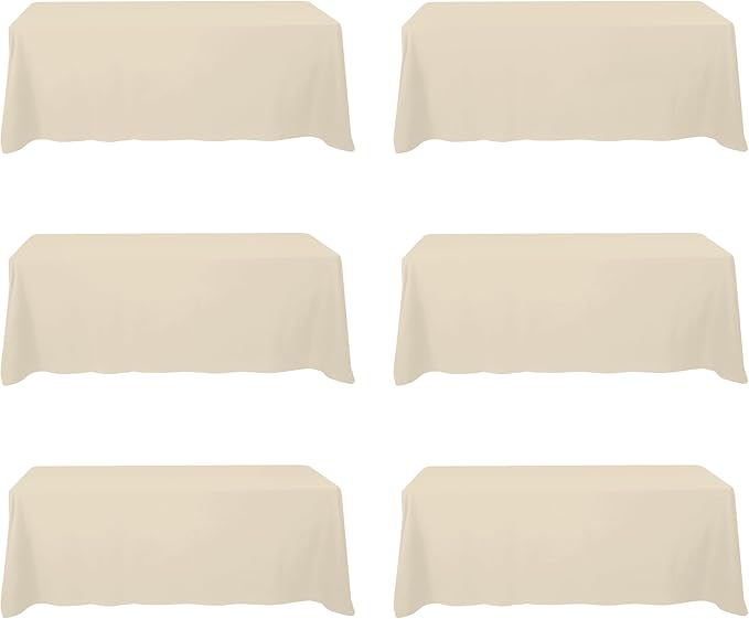 BRILLMAX 6 Pack Beige Tablecloths by BRILLMAX