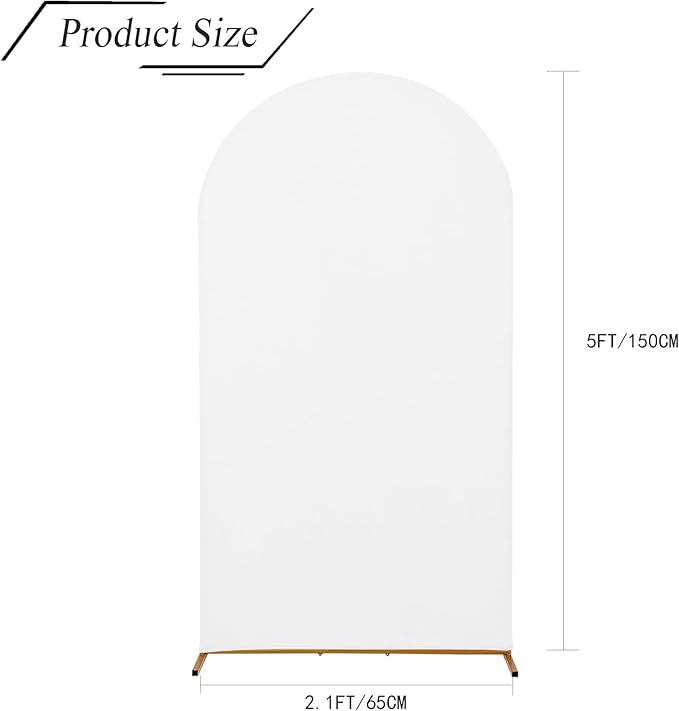 bricia Wedding Arch Backdrop Stand Cover, 5FT Double Sided Stretchy Arch Cover - Image 2