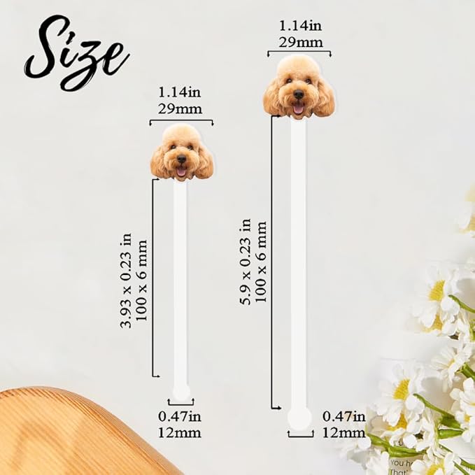 Custom 50 Pcs 50th To 90th Birthday Face Photo Drink Stirrers, Personalized - Image 6