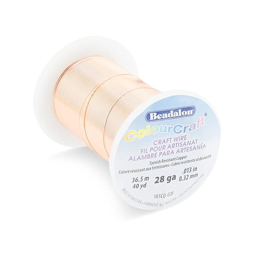 Beadalon ColourCraft Wire, 28 Gauge, Copper Color, 40 yd Spool - Image 2