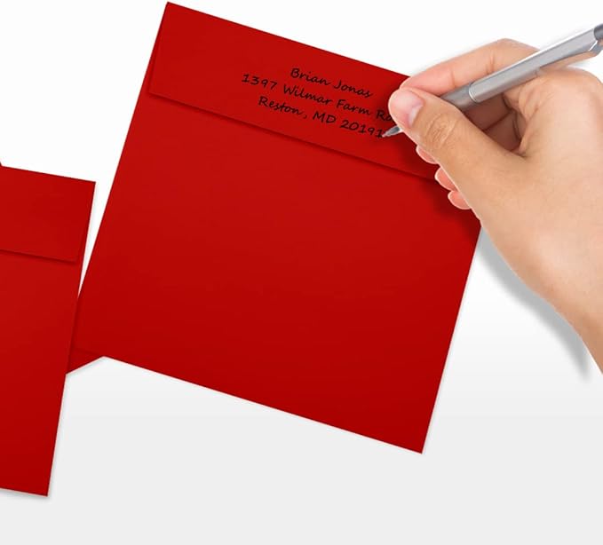 LUXPaper Square Invitation Envelopes | Peel & Press | 6 1/2" x 6 1/2" | Holiday - Image 6