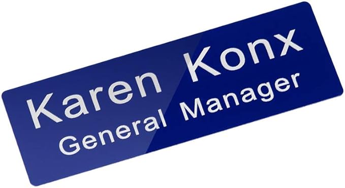 Custom Engraved Name Tag Badge for Business Personalized Identification by Icomecn
