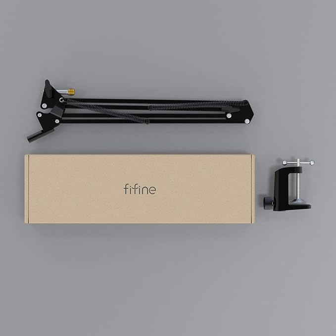 Microphone Arm Stand, FIFINE Suspension Boom Scissor Mic Stand - Image 7