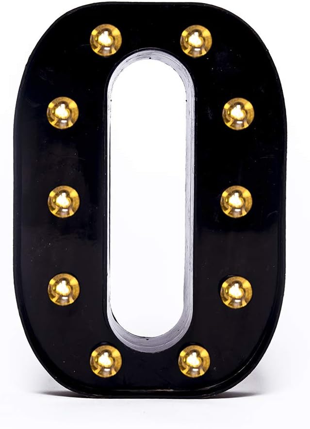 Foaky Black LED Marquee Number Lights Sign Light Up Marquee Number Lights Sign by Foaky