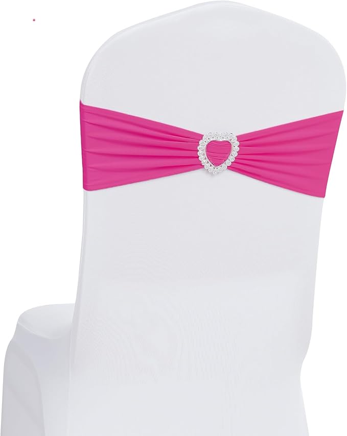 Howhic Pack of 120 Spandex Chair Sashes Bows Stretch Chair Cover Band by Howhic
