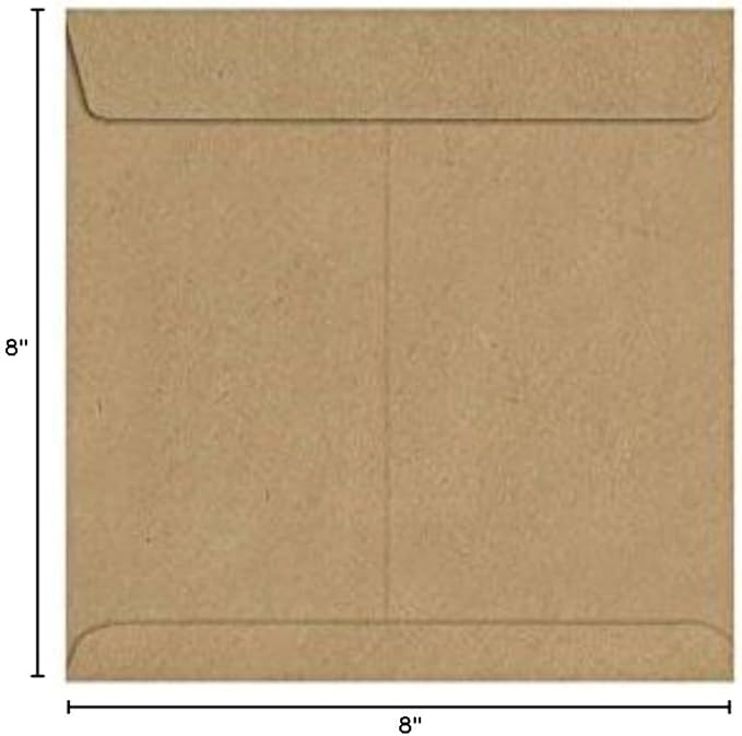 LUXPaper Square Invitation Envelopes | Peel & Press | 8" x 8" | Grocery Bag - Image 8