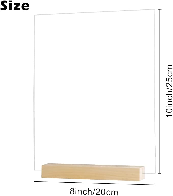 6 Pack 8x10 Inch Frosted Arch Acrylic Sign - Image 2