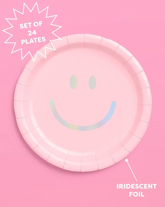 xo, Fetti Smiley Paper Plates - Image 4