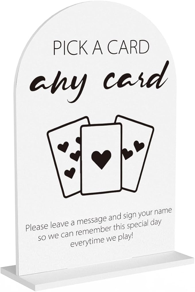 Playing Cards Guest Sign, Wedding Guest Book Desk Decor, Wedding Engagement by Unknown