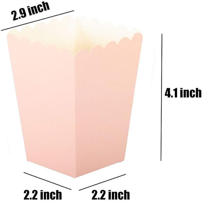 YESON Pink Popcorn Boxes Mini Paper Popcorn Box - Image 2