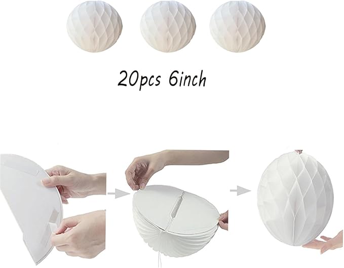 20pcs Honeycomb Flower Balls - Image 2