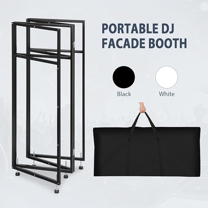 LUCKUP DJ Facade Booth 41"L x 20"W Portable DJ Facade - Image 8