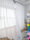 Window Ivory Sheer Curtains 48 x 72 Inches 2 Panels by L%26TEC