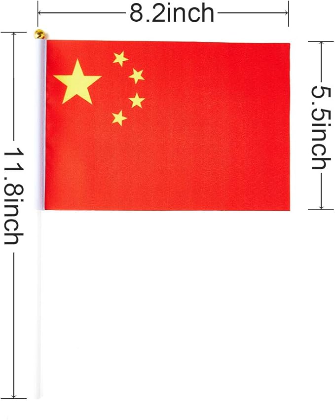 China Flag Chinese Flag, Small Mini Handheld China Flags on Stick - Image 3