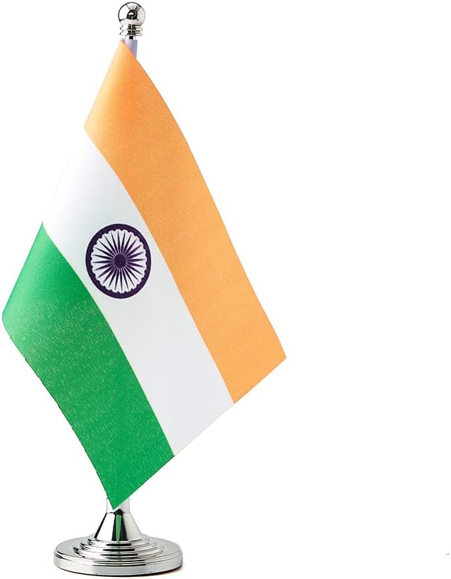 India Flag Indian Flags, Small Mini Indian Desk Flag, Used by Mflagperft