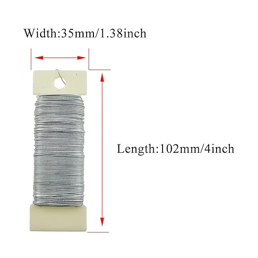 HAHIYO 22Gauge Silver Flexible Floral Wire - Image 2