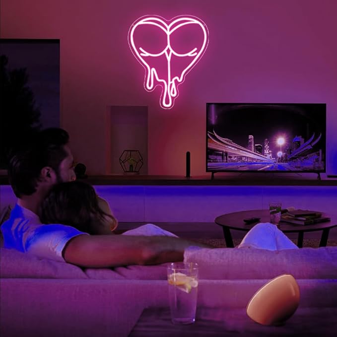 Pink Peach Neon Sign, Lady LED Light Sign - Image 8
