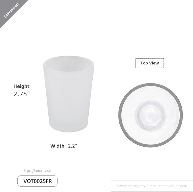 WGV Frosted Tea Light Votive Candle Holder 2.2x2.75, Tiny Utility Cylinder - Image 2
