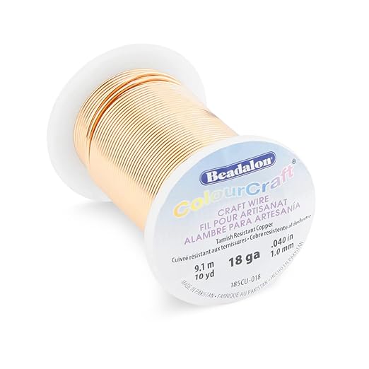 Beadalon ColourCraft Wire, 18 Gauge, Copper Color, 10 yd Spool - Image 2