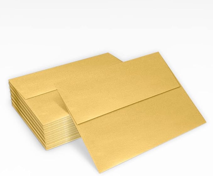 LUXPaper A7 Invitation Envelopes | Peel & Press | 5 1/4" x 7 1/4" | Gold - Image 5