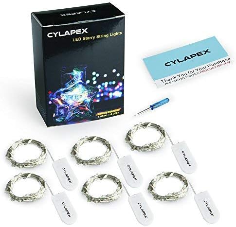 CYLAPEX 6 Pack Purple Fairy Lights String Battery Operated Fairy Lights Firefly - Image 7