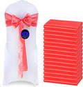 MDS Pack of 10 PCS Satin Chair Sashes Charmeuse Sateen Dining Chair Bows Ribbon by MDS